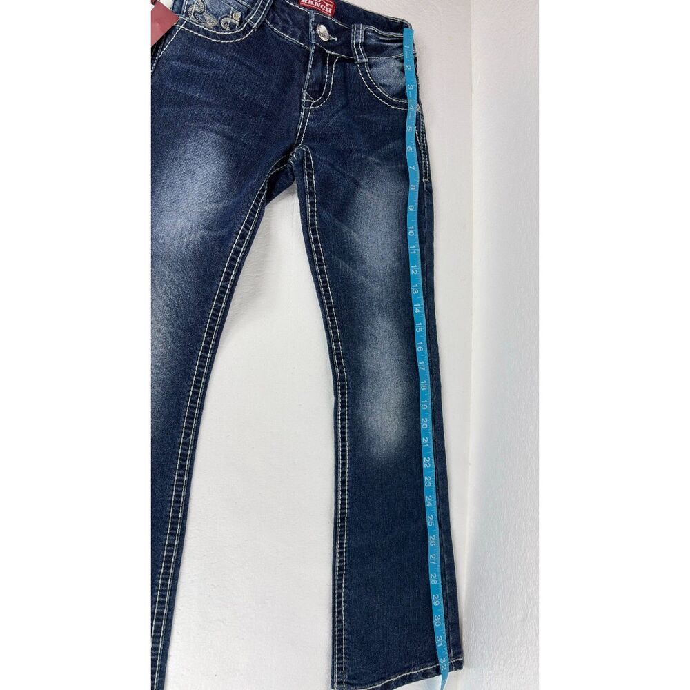 Red Ranch Bootcut Jeans Children's Western Wear Size Girls 7 New - Picture 6 of 13
